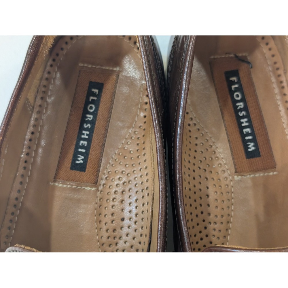 Florsheim Men's Brown Leather‎ Tassel Loafers Size 8.5 D Slip-On Dress Shoes - Picture 2 of 9